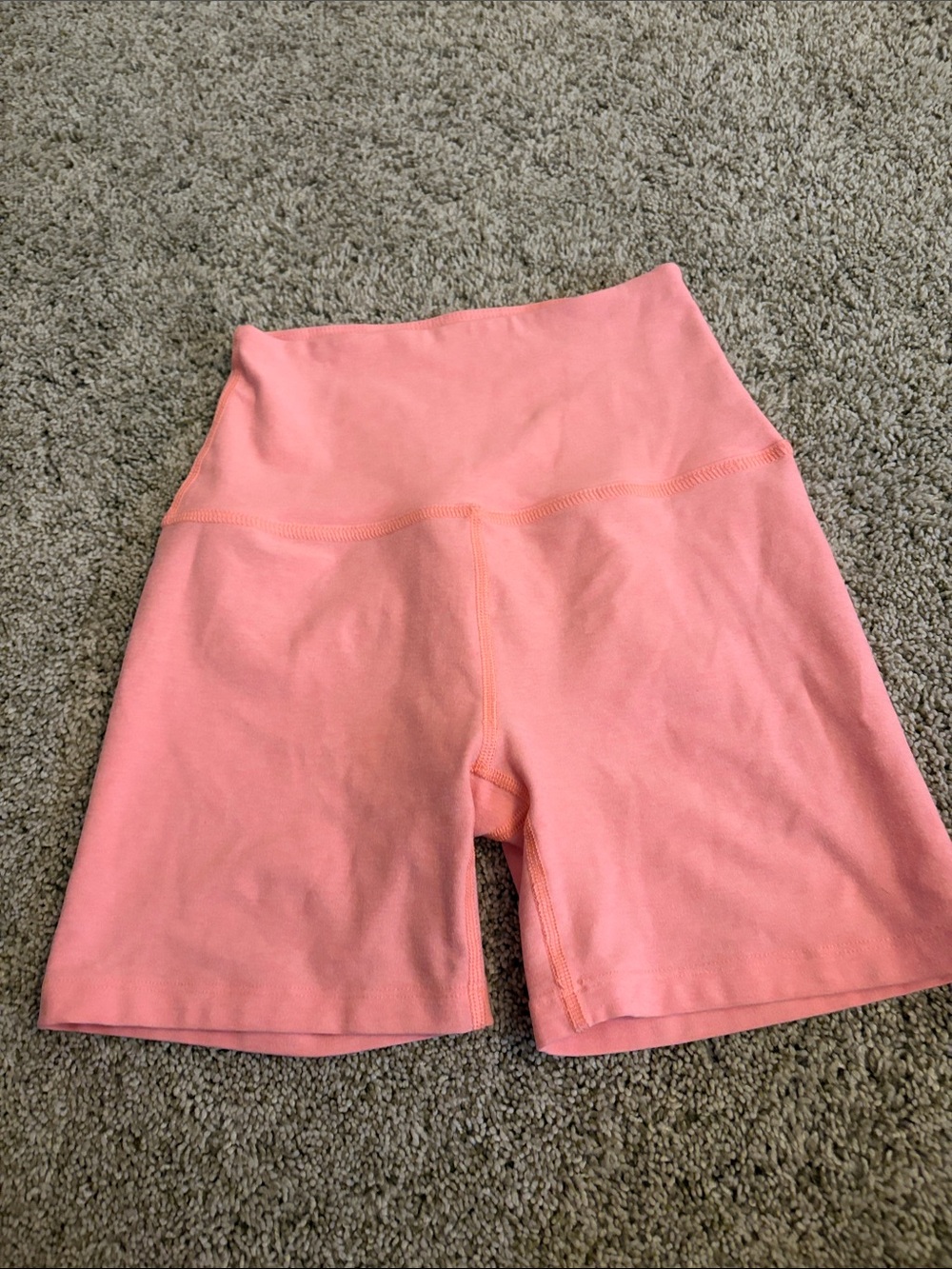 Beyond Yoga High-Rise Coral Bike Shorts